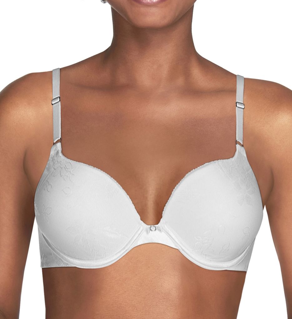 Vanity Fair Women's Ego Boost Jacquard Push Up Bra in White | Size 36D | HerRoom.com