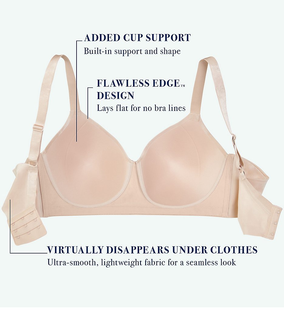 Nearly Invisible Full Figure Wirefree Bra Cappuccino 40C by Vanity