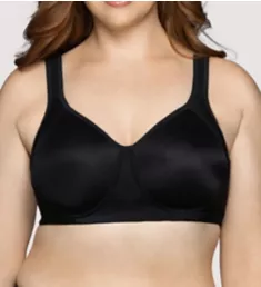 Full Figure Wirefree Sports Bra Black 36C