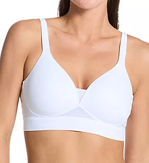 Breathable Luxe Simple Sizing Wireless Bra Star White XL