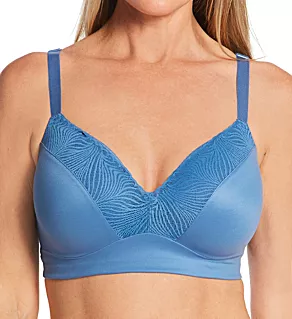 Effortless Wirefree Simple Size Bra Goodnight Blue 2X