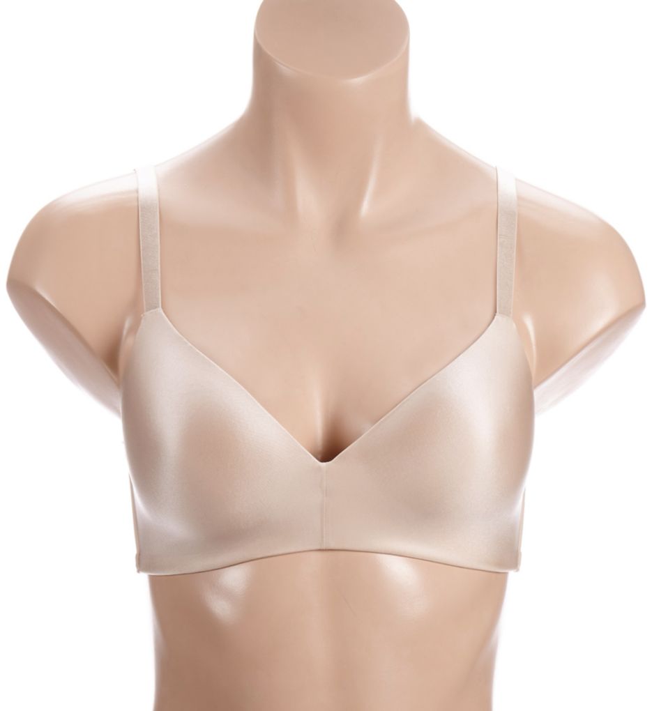 Nearly Invisible Full Coverage Wirefree Bra Black 36C by Vanity Fair