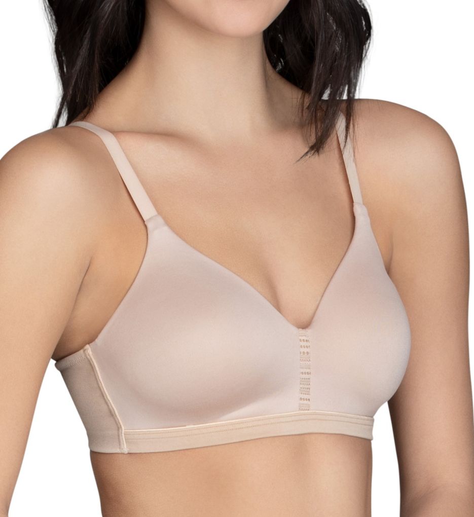 Vanity Fair Womens Body Caress Full Coverage Wirefree Bra, 38D, Damask  Neutral 