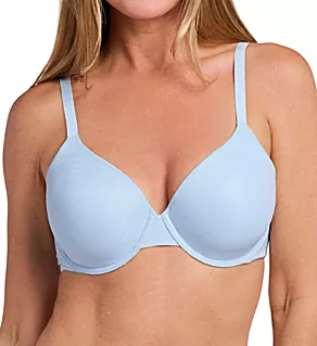 Breathable Luxe Underwire Side Support Bra Shirting Blue 38C