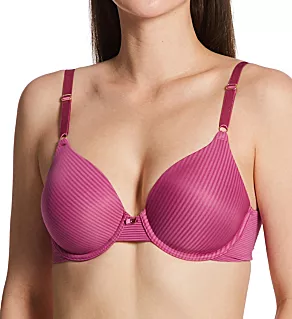 Beauty Back Full Coverage Underwire Bra Raspberry Stripe 34B