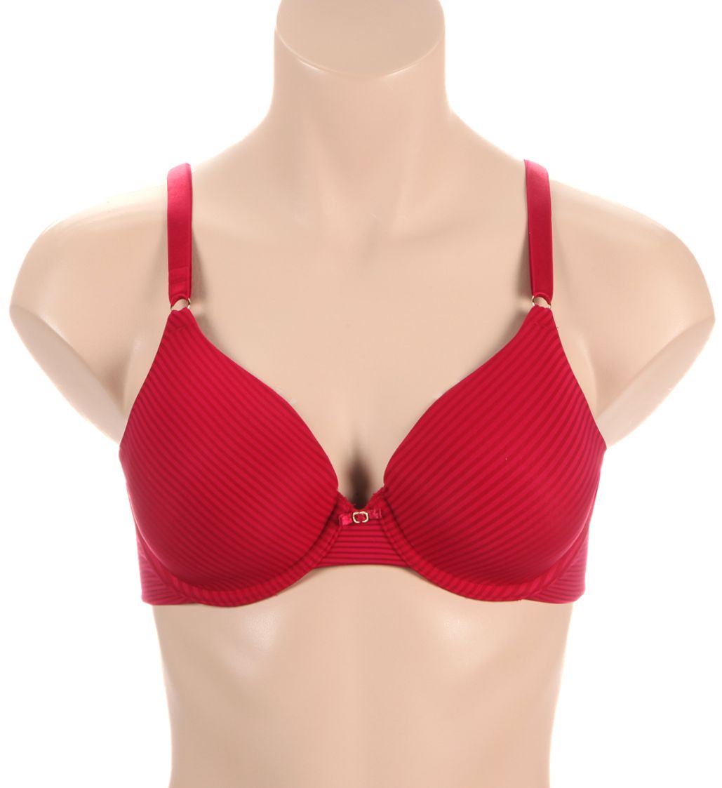 Vanity Fair Beauty Back Full Coverage Underwire Bra Legacy Red Stripe 40C  - Image 1