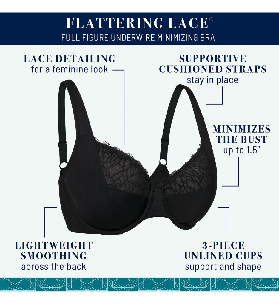 Flattering Lace® Full Figure Minimizer Underwire Bra