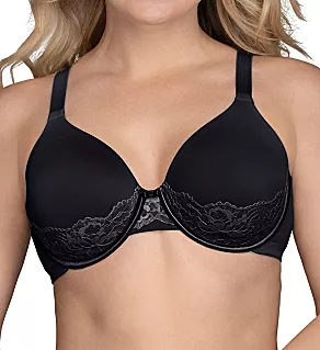 Beauty Back Lace Full Figure Underwire Bra Midnight Black 36C