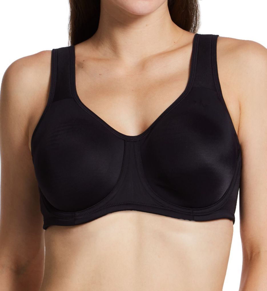 2-Ply High Impact Underwire Sports Bra Midnight Black 44DD by