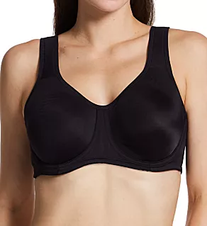 2-Ply High Impact Underwire Sports Bra Midnight Black 44C