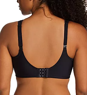 Medium Impact Underwire Sports Bra Midnight Black 44C