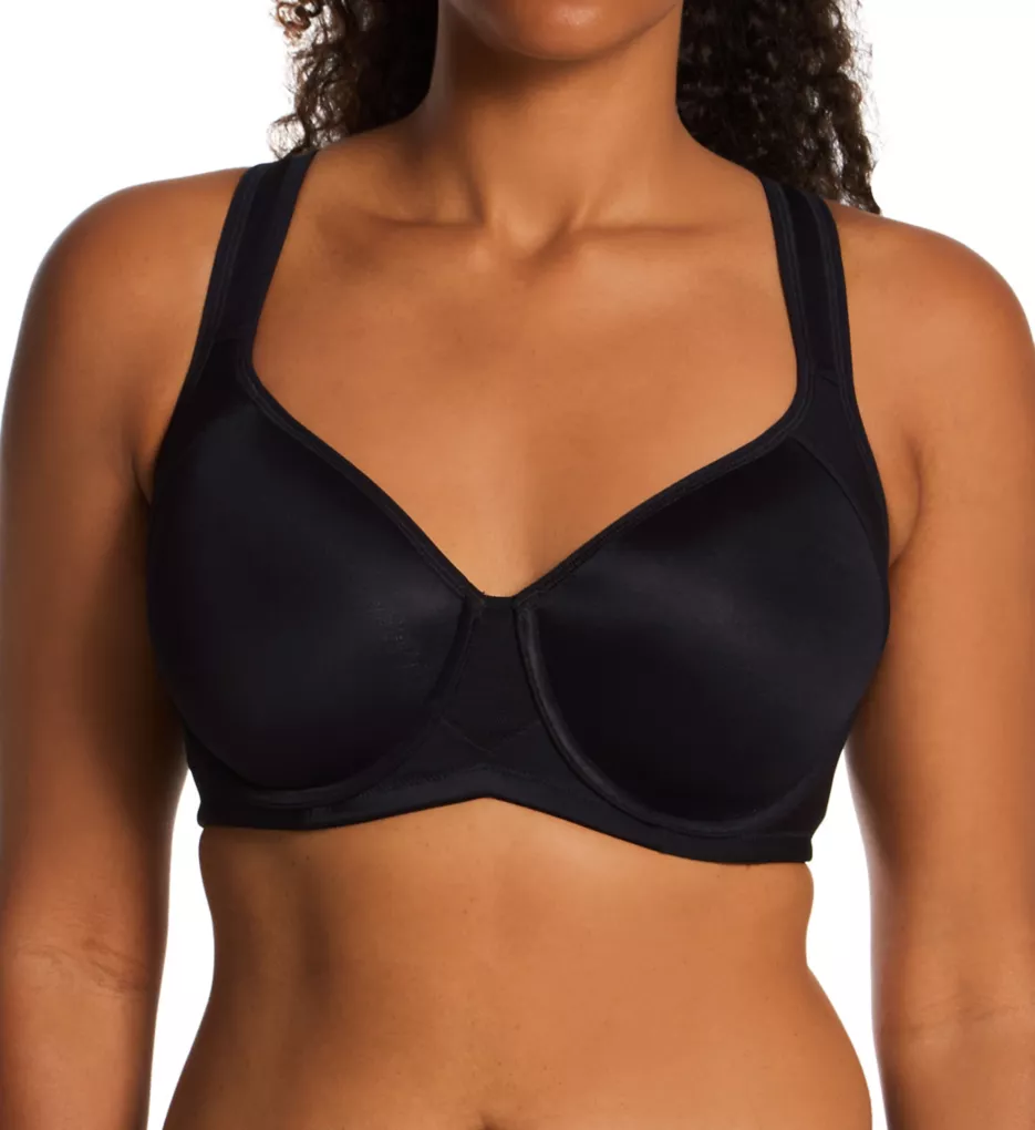 2-Ply High Impact Underwire Sports Bra Midnight Black 42D