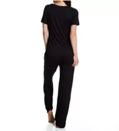 Beyond Comfort Short Sleeve PJ Set Black L