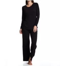 Beyond Comfort Long Sleeve PJ Set Black 2X