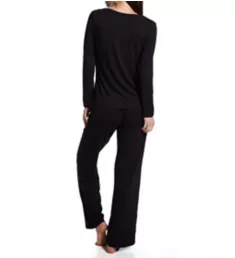 Beyond Comfort Long Sleeve PJ Set Black 2X