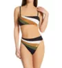 Vince Camuto Gold Shimmer Blocked Square Neck Swim Top V02726 - Image 4