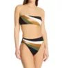 Vince Camuto Gold Shimmer Blocked Square Neck Swim Top V02726 - Image 5