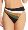 Vince Camuto Gold Shimmer Blocked High Leg Swim Bottom V02727 - Image 1