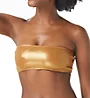 Vince Camuto Gold Shimmer Front to Back Bandeau Swim Top V02729 - Image 4