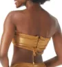 Vince Camuto Gold Shimmer Front to Back Bandeau Swim Top V02729 - Image 5