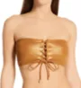 Vince Camuto Gold Shimmer Front to Back Bandeau Swim Top V02729 - Image 1