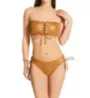 Vince Camuto Gold Shimmer Shirred Bikini Swim Bottom V02730 - Image 3