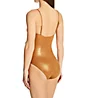 Vince Camuto Gold Shimmer Cinch Front V-Neck One Piece Swimsuit V02731 - Image 2