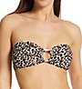 Vince Camuto Tanzania Cheetah Logo Ring Bandeau Bikini Swim Top