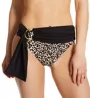 Vince Camuto Tanzania Cheetah Logo Ring Belted Swim Bottom V04690 - Image 1