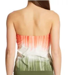 Dip Dye Draped Bandini Swim Top Safari Green XS