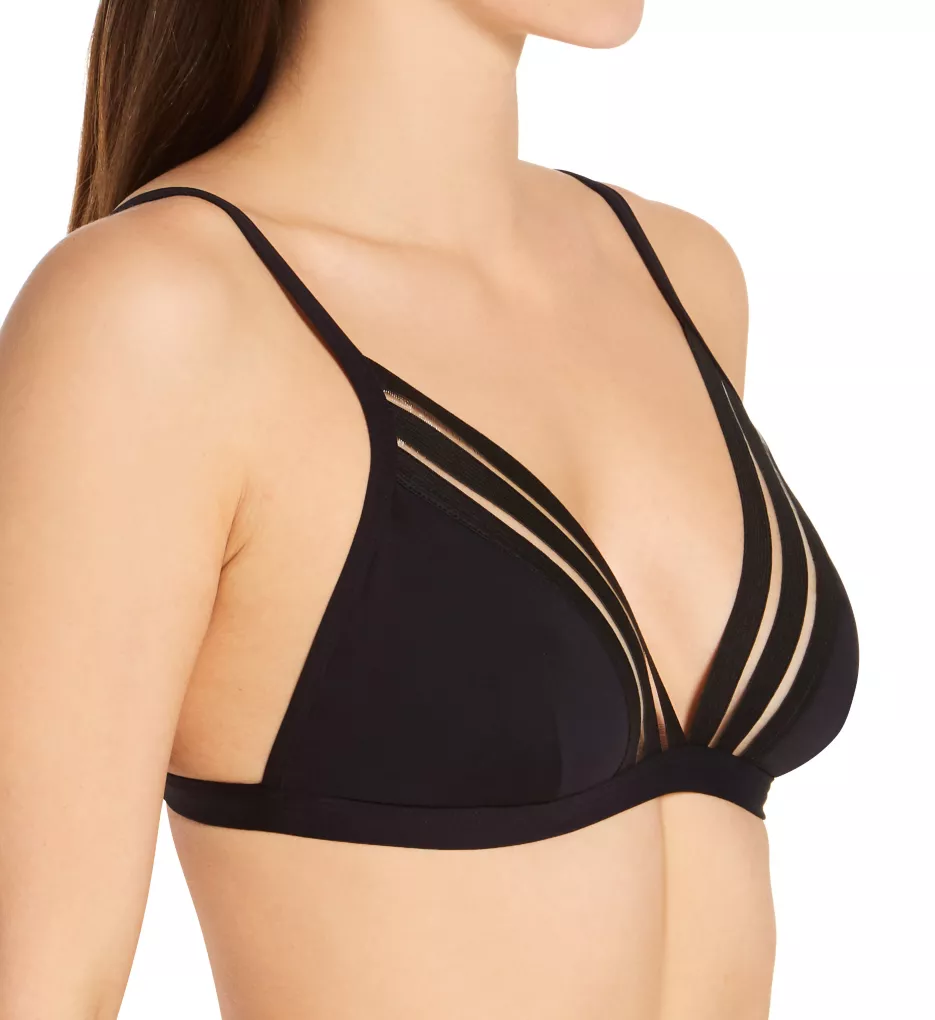 Vince Camuto Ribbed Tie Crop Bikini Top - Rib Texture