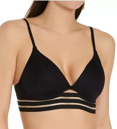 Coast Lines Mesh Elastic Molded Bikini Swim Top