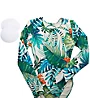 Vince Camuto Lush Tropic Long Sleeve One Piece Swimsuit V93669 - Image 3