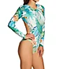Vince Camuto Lush Tropic Long Sleeve One Piece Swimsuit V93669 - Image 1