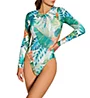 Vince Camuto Lush Tropic Long Sleeve One Piece Swimsuit V93669