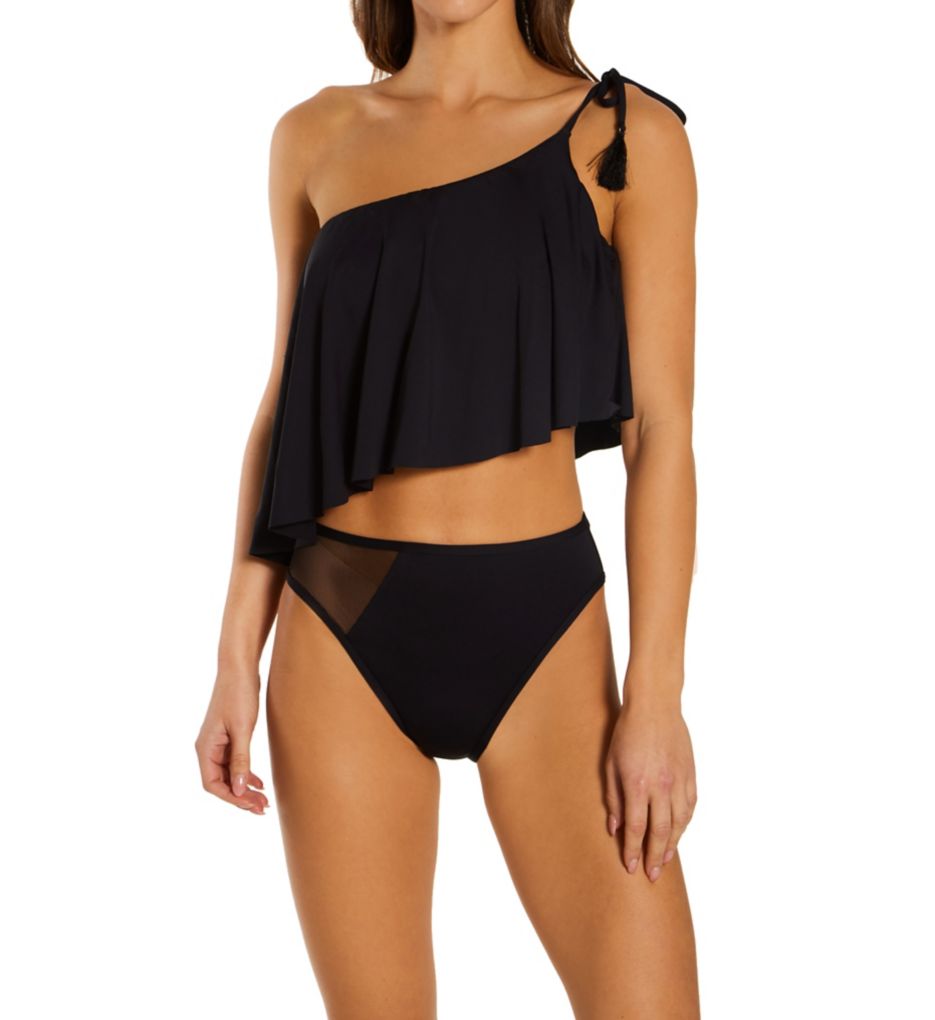 Mesh Cutouts High Leg Bikini Swim Bottom-cs2