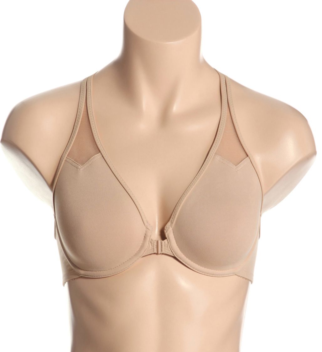 Wacoal Body by Wacoal Front Close Racerback Underwire Bra Toast 36B  - Image 1