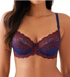 Embrace Lace Underwire Bra Blue Depths/Cordovan 38DD