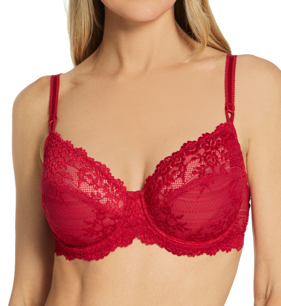 Wacoal (2450990): Wacoal 65191 Embrace Lace Underwire Bra (Persian Red 32DD)
