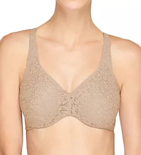 Halo Lace Full Figure Underwire Bra Toast 34DDD