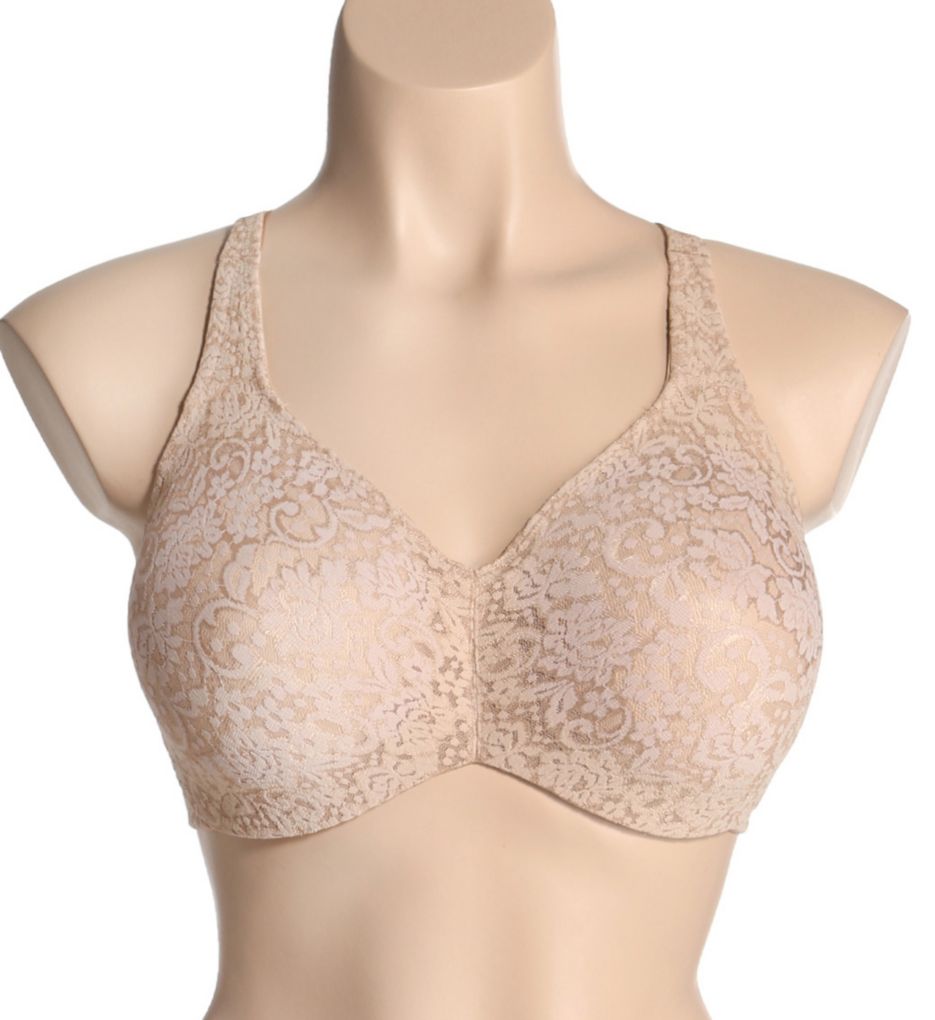 Wacoal Halo Lace Wirefree Bra in Sand - Busted Bra Shop