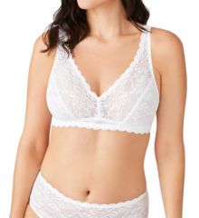 【GLOWNY】韓国人気/新作 ★ WHISPER LACE BRALETTE ★3COLOR Embrace Lace Smoke/crystal Pink Plunge Bra from Wacoal