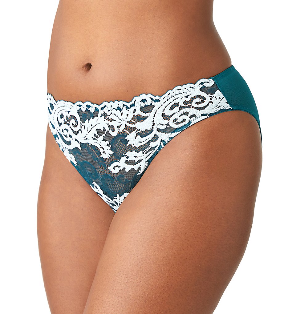 Wacoal - Wacoal 843322 Instant Icon Bikini Panty (Deep Teal / Blue Glass XL)