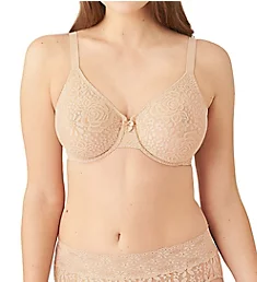 Halo Lace Molded Underwire Bra with J-Hook Sand 30D