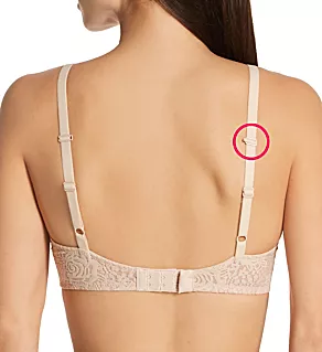 Halo Lace Molded Underwire Bra with J-Hook Sand 30D