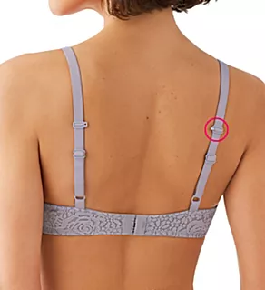 Halo Lace Molded Underwire Bra with J-Hook Twilight Gray 40DD