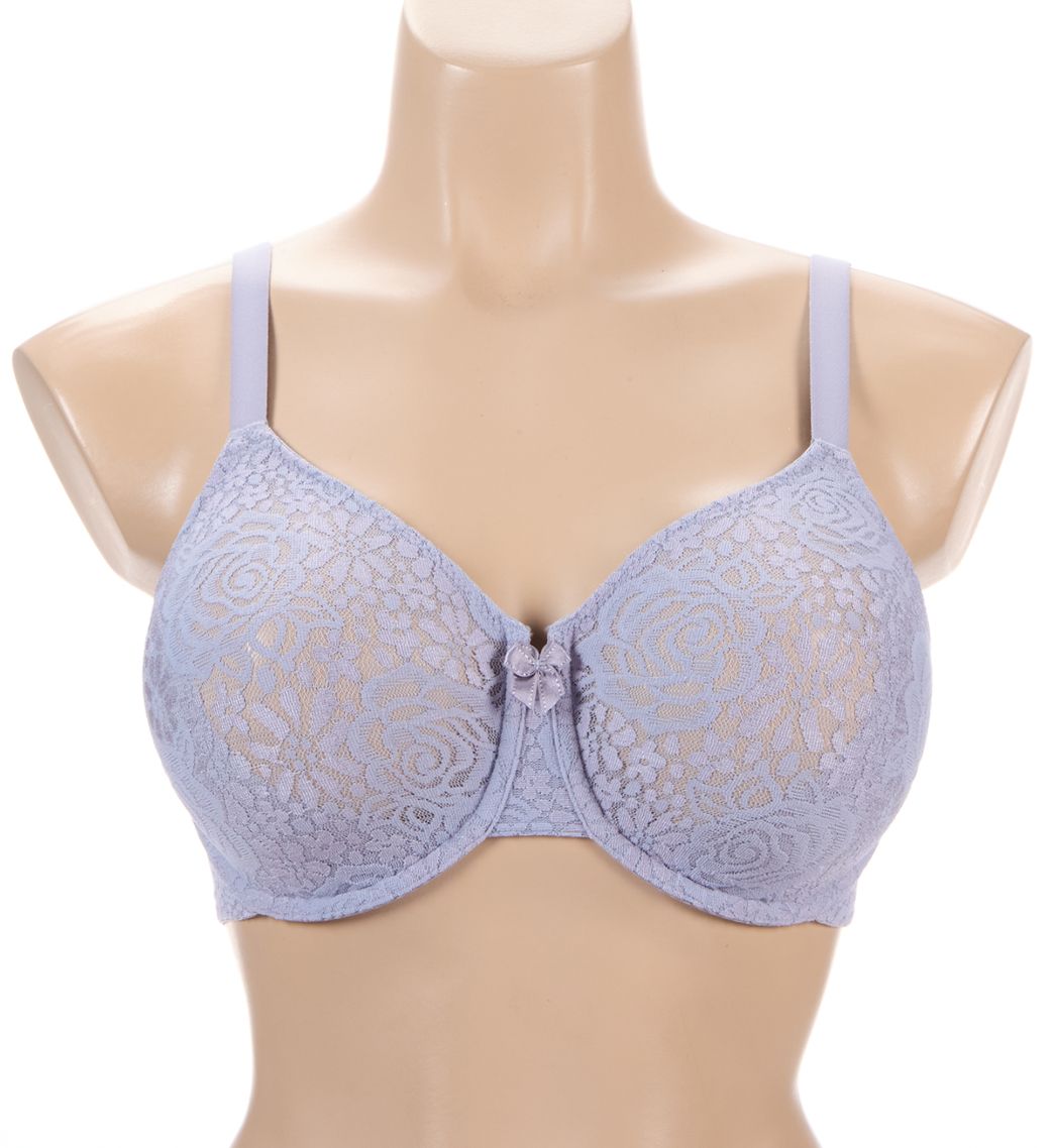 Wacoal Halo Lace Molded Underwire Bra with J-Hook Twilight Gray 34D  - Image 1