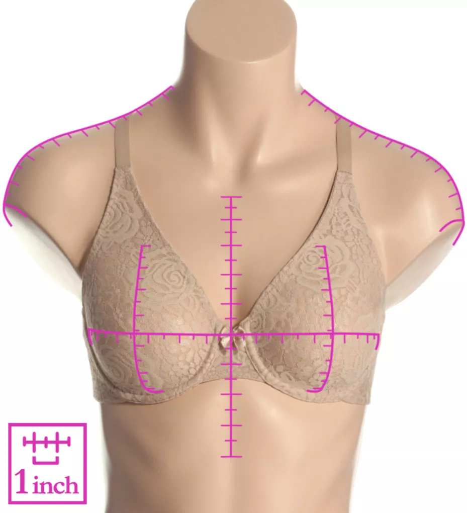 Wacoal Halo Lace Molded Underwire Bra with J-Hook 851205 - Image 3
