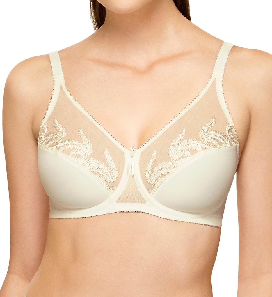 Wacoal 85121 Feather Embroidery Underwire Bra (Ivory)