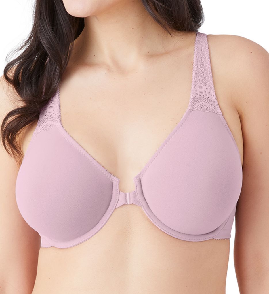 Wacoal Women's Soft Embrace Lace Detail Front-close Bra 851311 In Dawn Pink